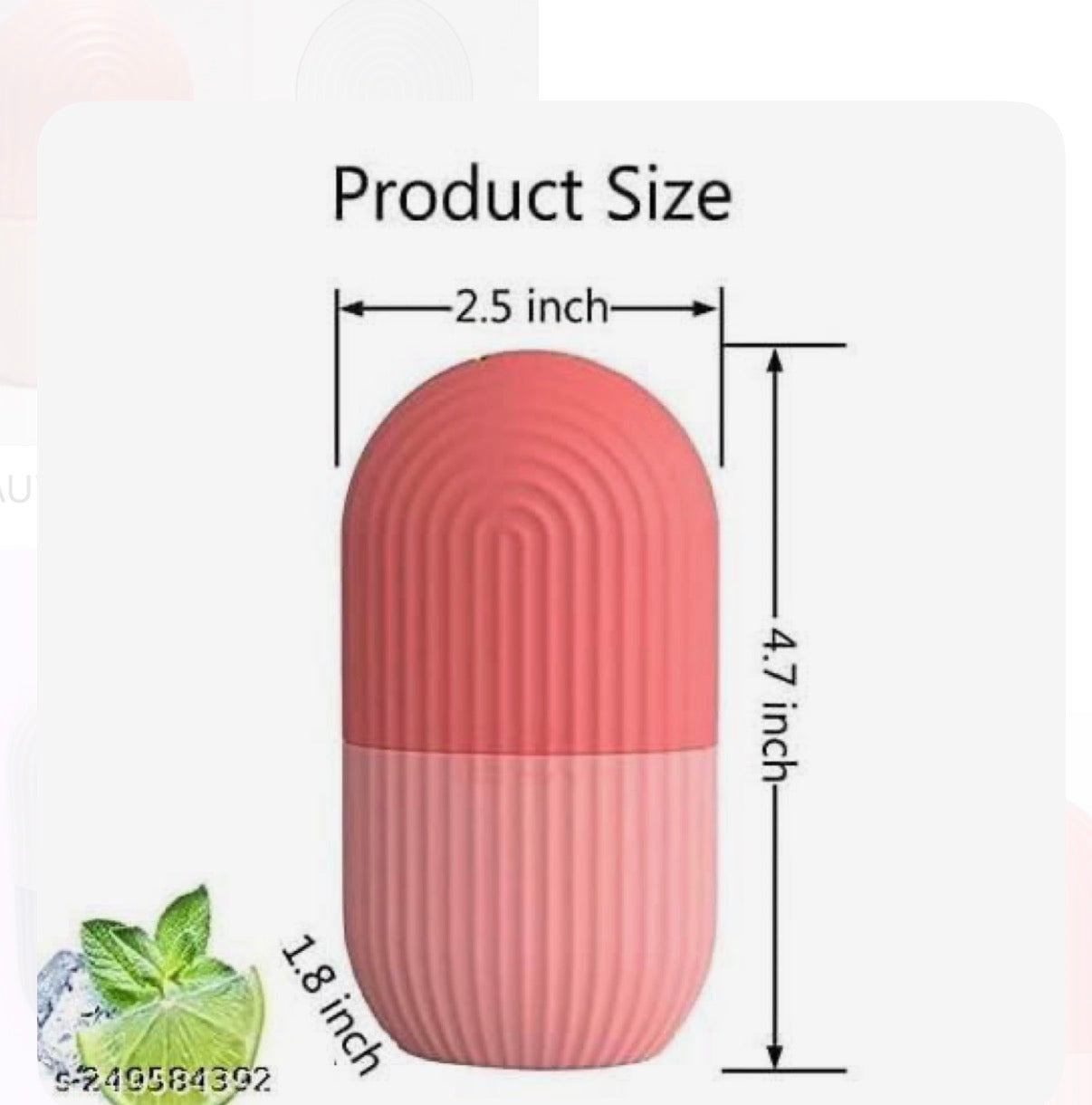 Ice Roller Massager – Pink | Instant Cooling, Puffiness & Redness Relief