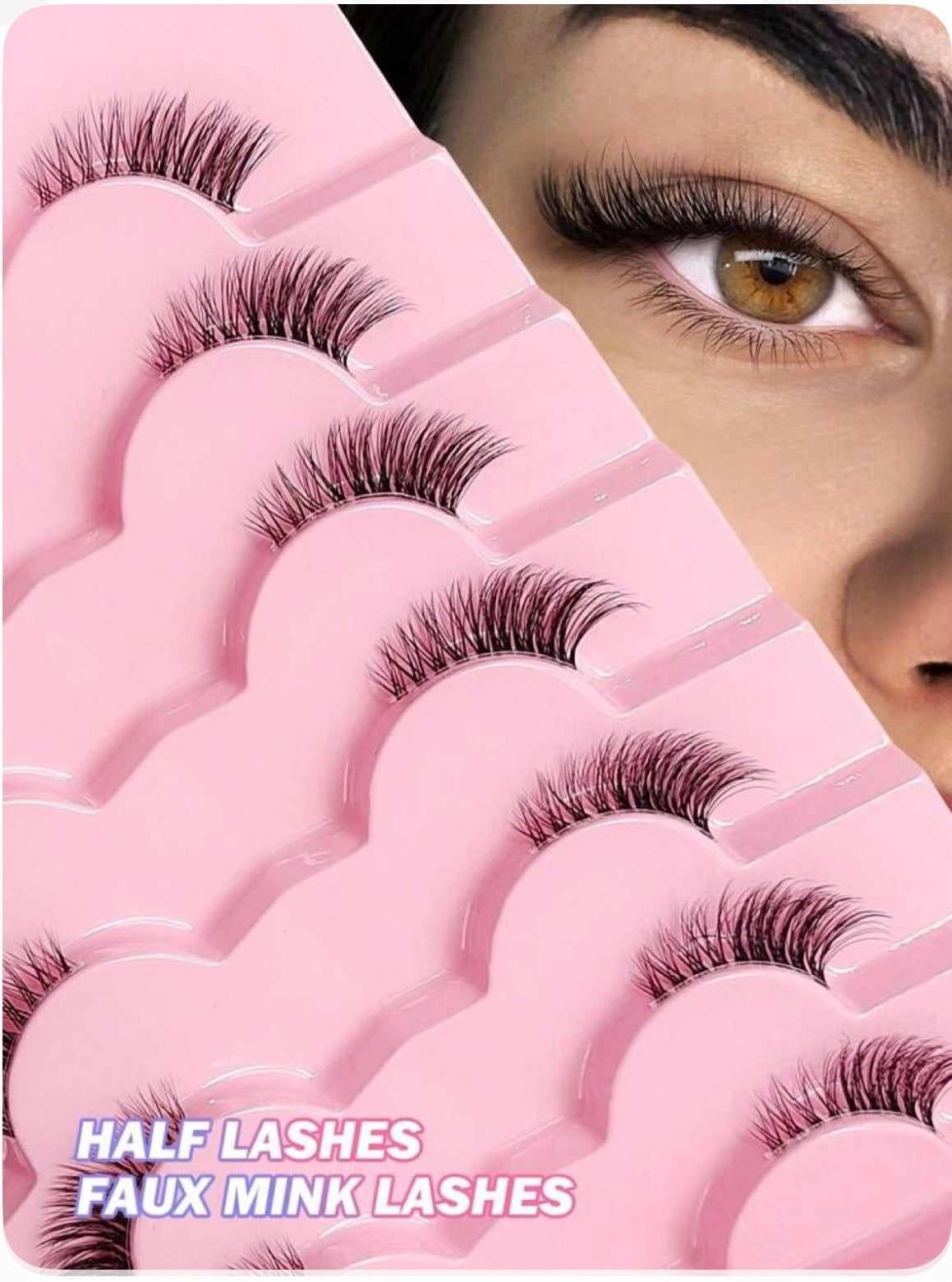Half Lashes – Set of 10 Pairs | Natural Outer-Corner Lashes for Everyday Wear