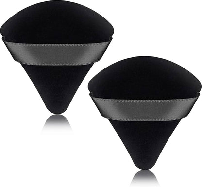 Pizza Powder Puff – Pack of 2 (Black) | Flawless Under-Eye & T-Zone Setting Puffs