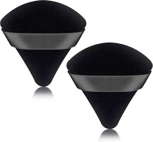 Pizza Powder Puff – Pack of 2 (Black) | Flawless Under-Eye & T-Zone Setting Puffs