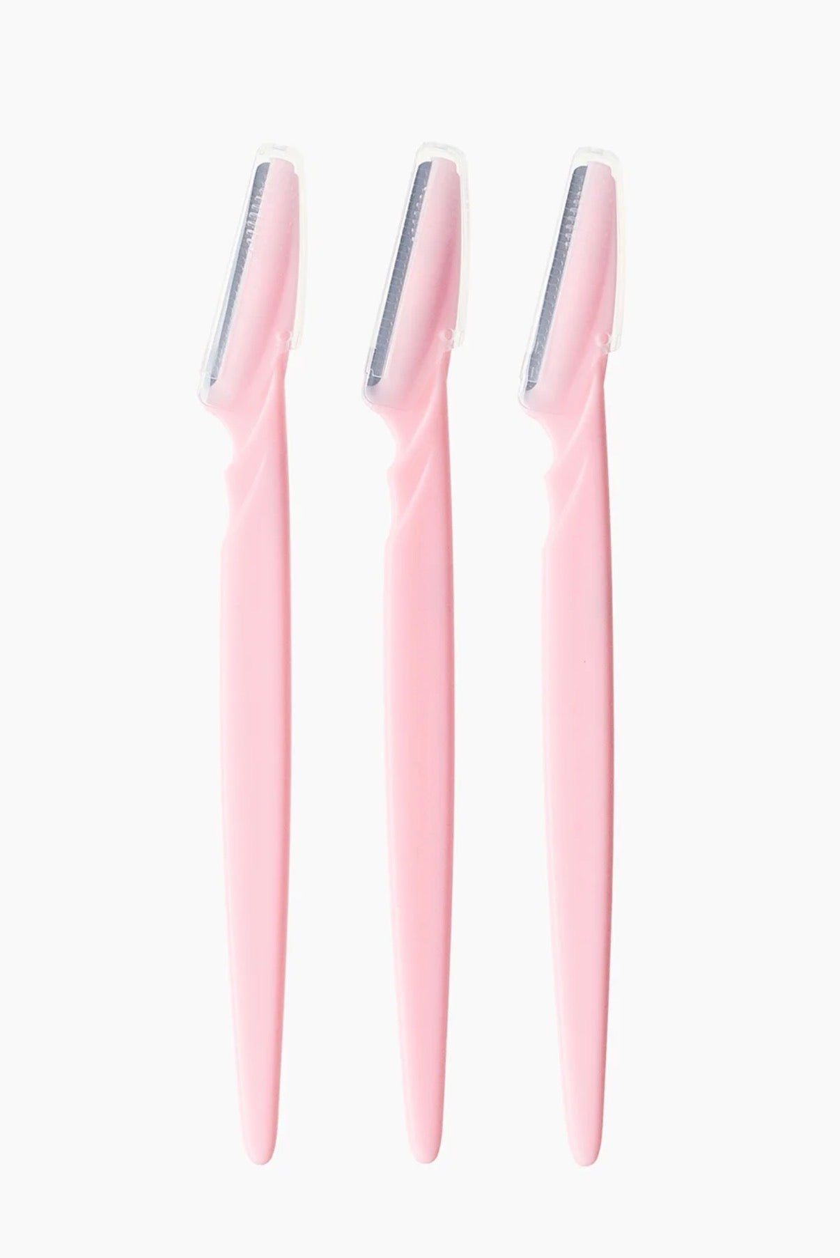 Dermaplaning & Eyebrow Razors – Pink (Set of 3) | Smooth Skin, Precise Shaping