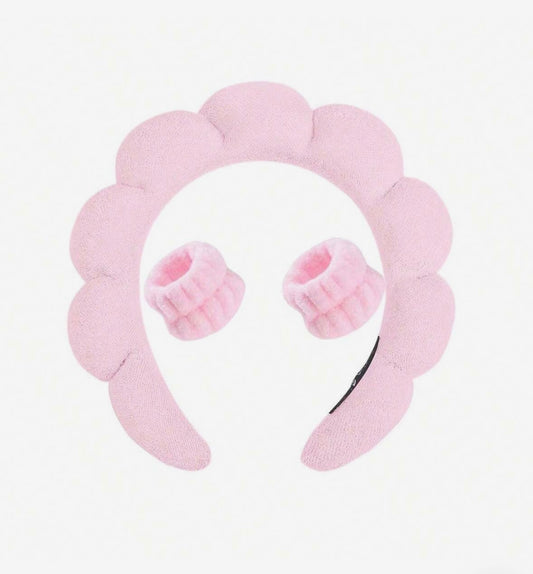 Bubble Headband Set | Soft Spa Headbands for Skincare & Makeup