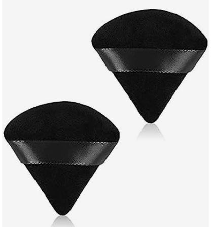 Pizza Powder Puff – Pack of 2 (Black) | Flawless Under-Eye & T-Zone Setting Puffs