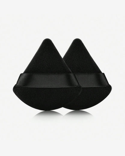 Pizza Powder Puff – Pack of 2 (Black) | Flawless Under-Eye & T-Zone Setting Puffs