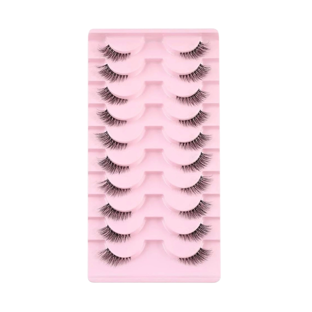 Half Lashes – Set of 10 Pairs | Natural Outer-Corner Lashes for Everyday Wear