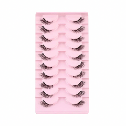 Half Lashes – Set of 10 Pairs | Natural Outer-Corner Lashes for Everyday Wear
