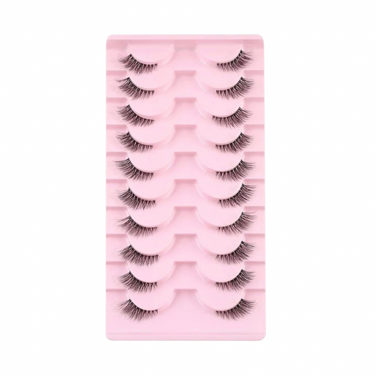 Half Lashes – Set of 10 Pairs | Natural Outer-Corner Lashes for Everyday Wear