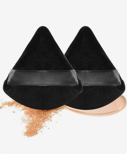 Pizza Powder Puff – Pack of 2 (Black) | Flawless Under-Eye & T-Zone Setting Puffs