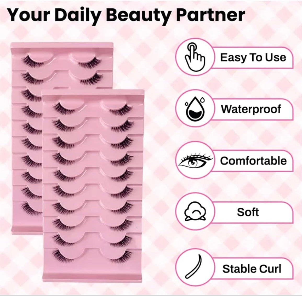 Half Lashes – Set of 10 Pairs | Natural Outer-Corner Lashes for Everyday Wear