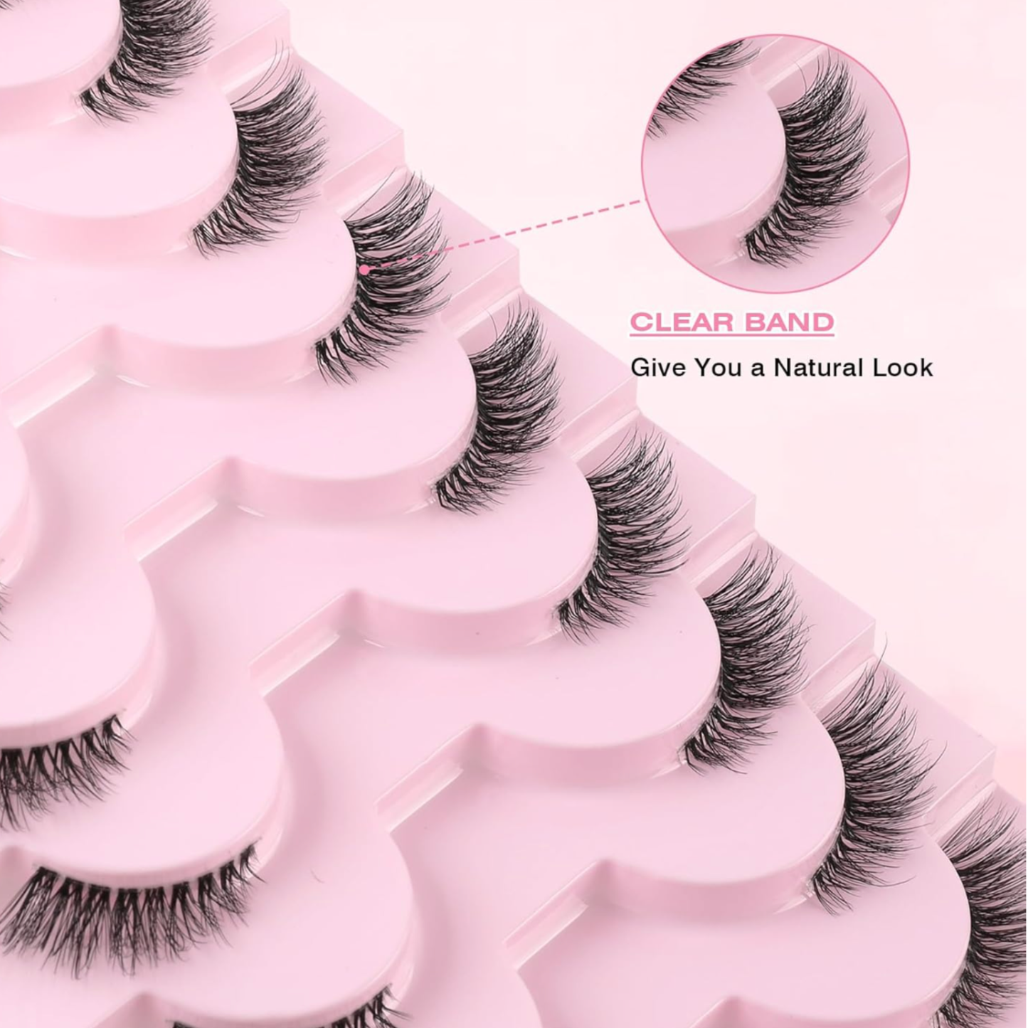 Half Eyelashes – 10 Pairs Set | Natural, Lightweight, Everyday Wear