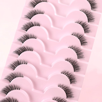 Half Eyelashes – 10 Pairs Set | Natural, Lightweight, Everyday Wear
